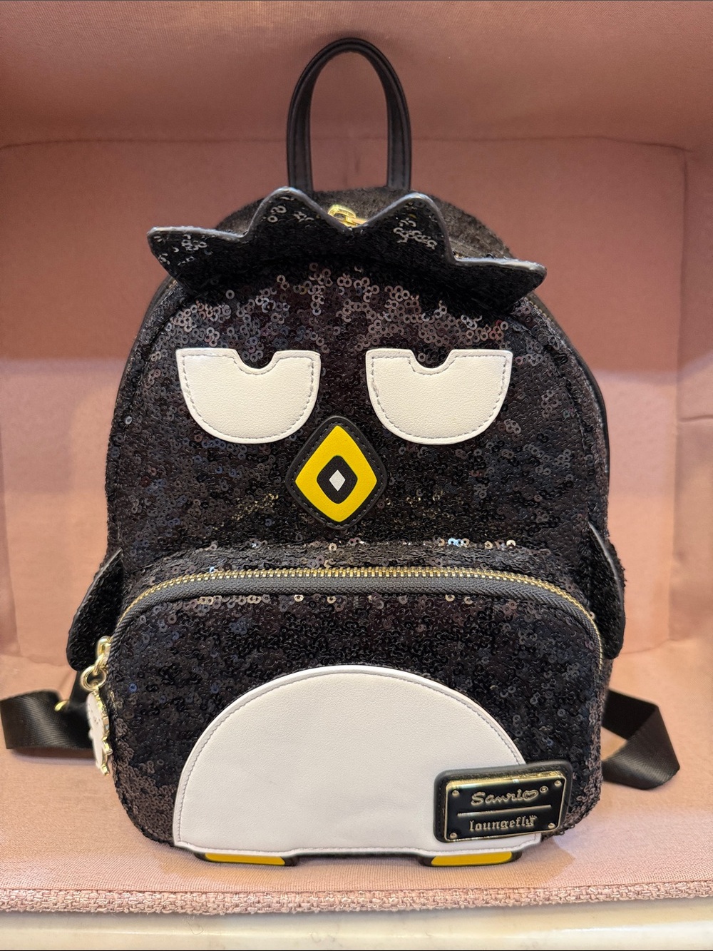Loungefly Black & White Badtz-Maru Sequin Mini Backpack